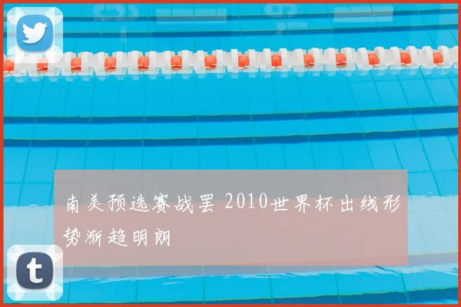 南美预选赛战罢 2010世界杯出线形势渐趋明朗
